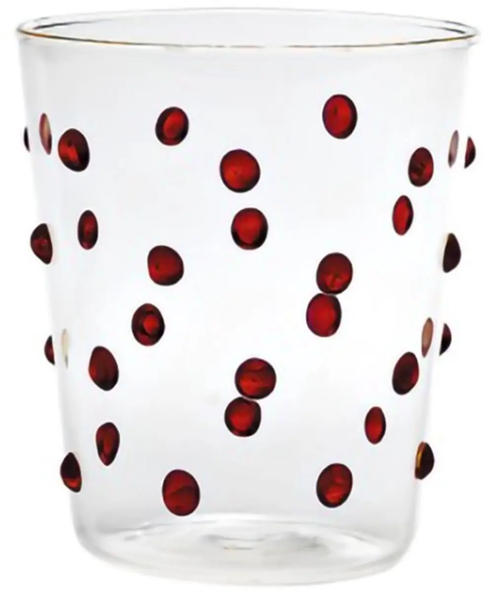Zafferano Party Waterglazen Rood - 6 Stuks