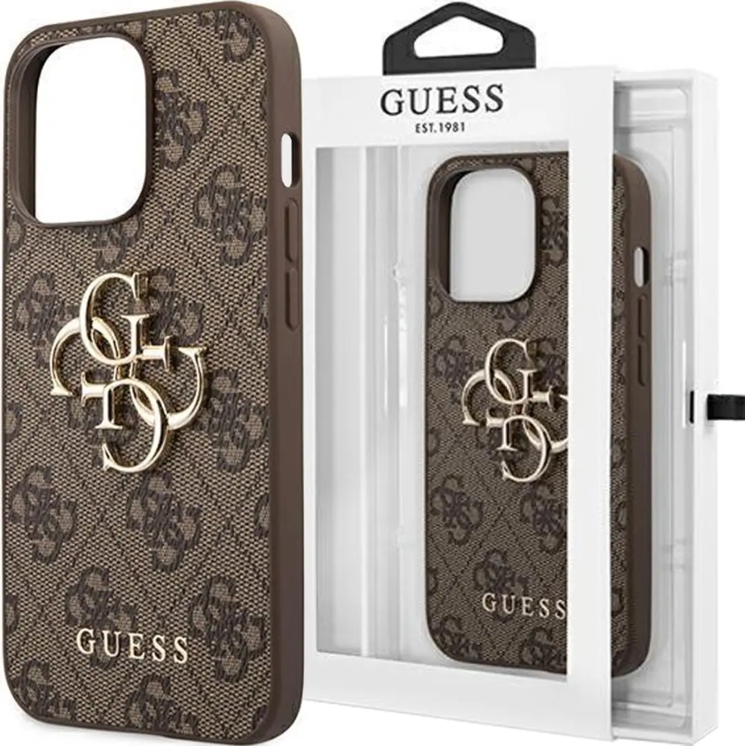 GUESS iPhone 13 Pro Max Backcase - Effen Bruin - 7649