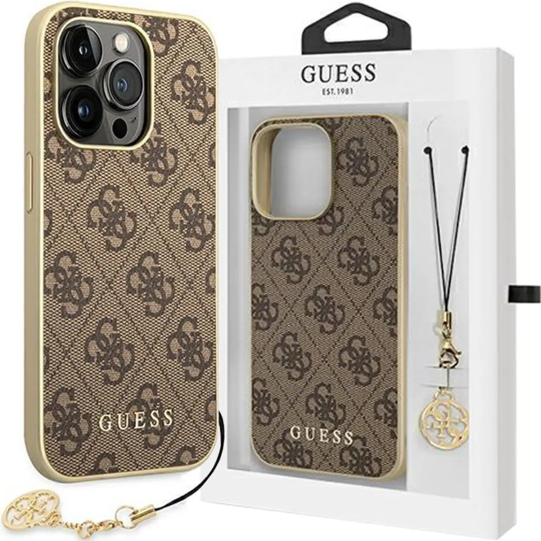 Guess 4G Charms Hard Case 9007 - iPhone 13 Pro Max - Bruin