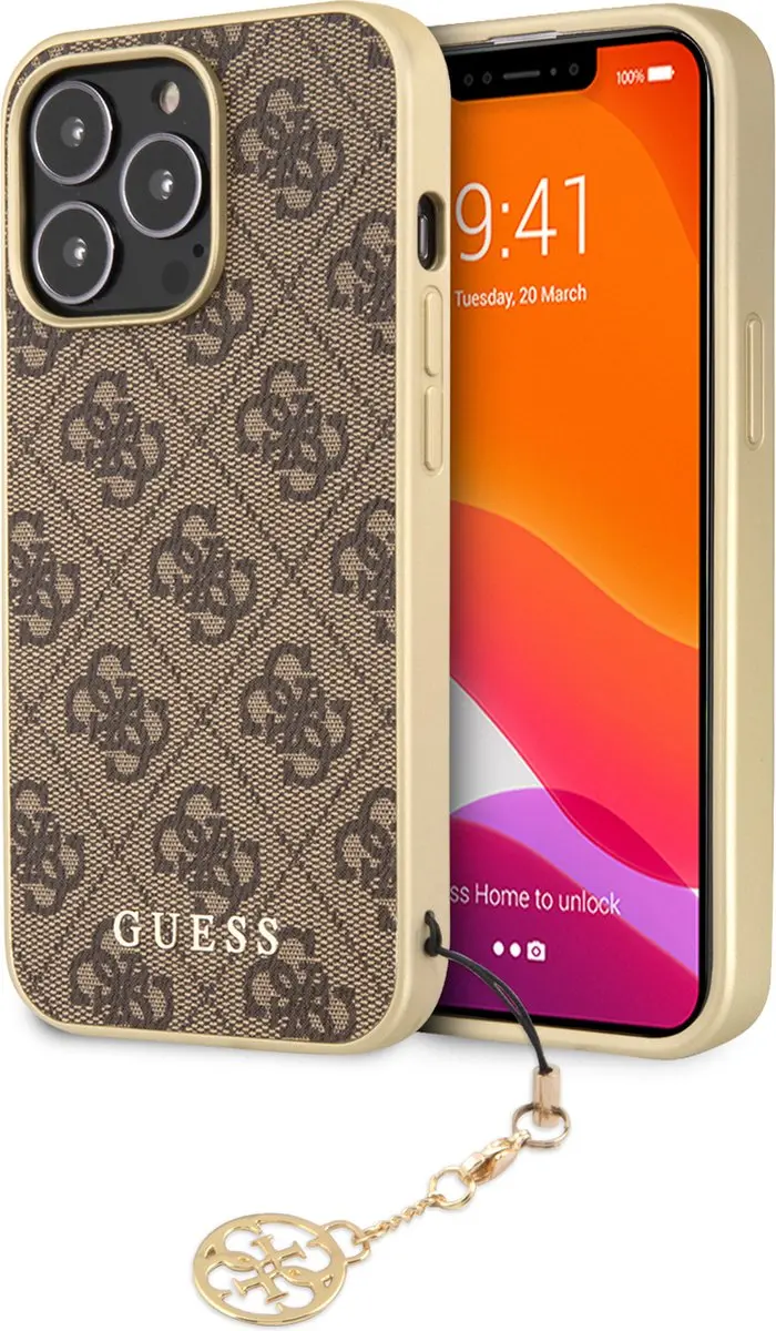 Guess 4G Charms Hard Case 9007 - iPhone 13 Pro Max - Bruin