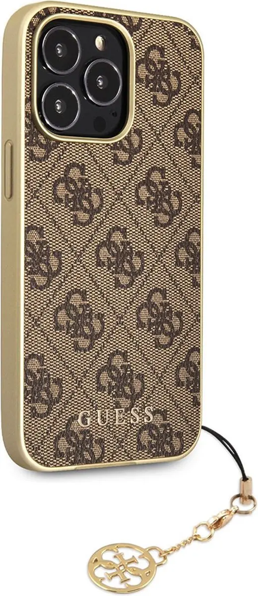 Guess 4G Charms Hard Case 9007 - iPhone 13 Pro Max - Bruin