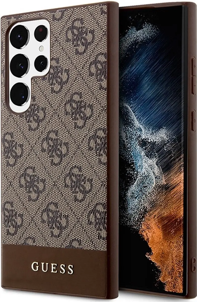 Guess Samsung Galaxy S23 Ultra Hoesje 3666339117573 - Bruin