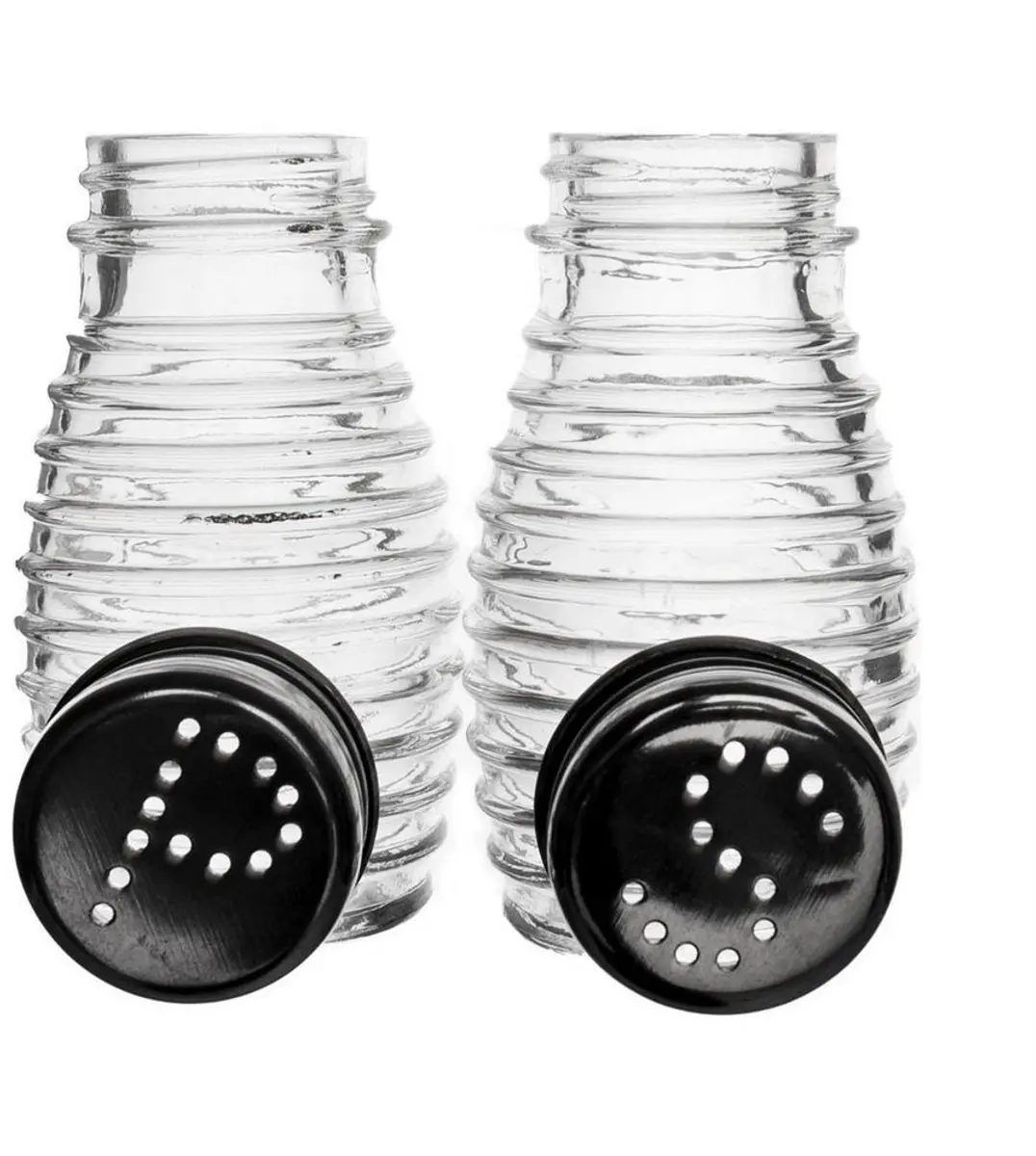 Orion Glazen Zout- en Pepermolen Set 70ml - Zilver