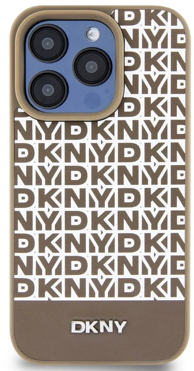 DKNY Repeat Bottom Stripe Hoesje iPhone 13 Pro Max - Bruin - afbeelding 6 van 6