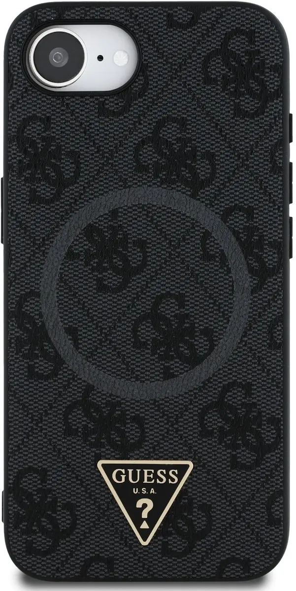GUESS Triangle Metal Logo iPhone Hoesje 13468 - Zwart