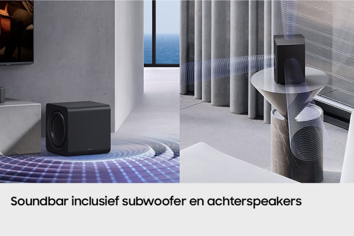 Samsung HW-Q930F, 9.1.4 kanalen, 580 W, DTS 5.1, DTS Express, DTS-HD Master Audio, DTS:X, Dolby Atmos, Dolby Digital Plus, Dolby TrueHD, 140 W, Actieve subwoofer, Draadloos