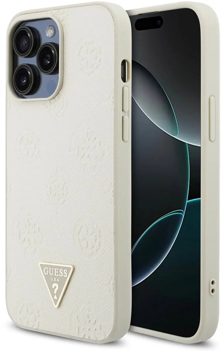 GUESS Telefoonhoesje iPhone 15 Pro Max Beige
