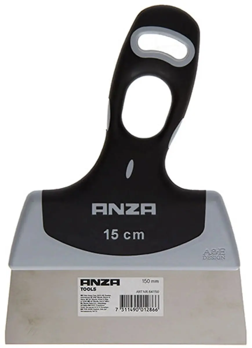 Anza Afstrijkmes RVS 15cm - Meerkleurig