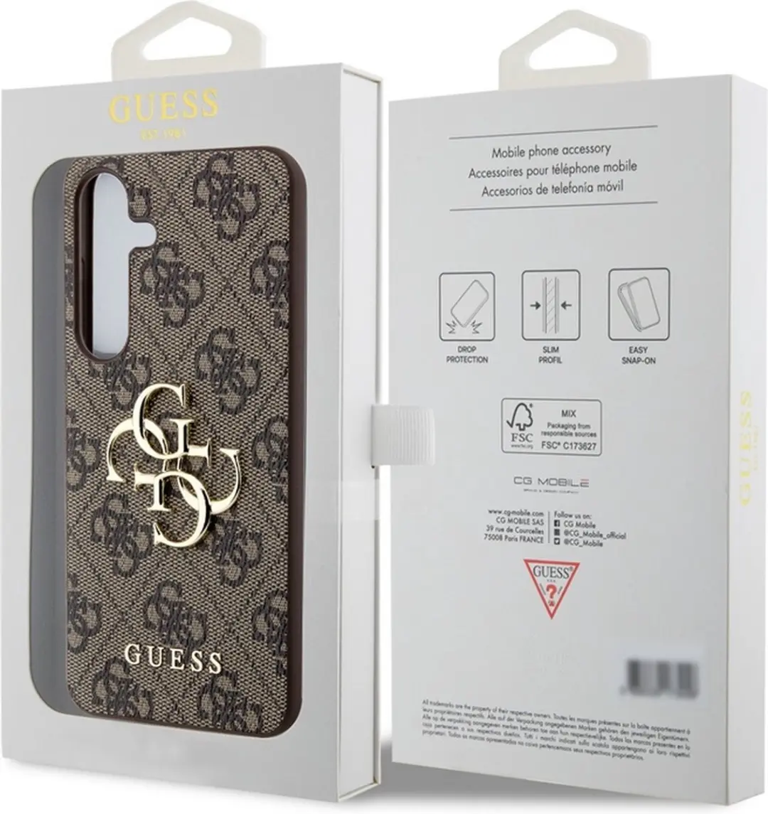 Guess GUHCS24S4GMGBR Hoesje - Samsung Galaxy S24 - Bruin - afbeelding 6 van 6