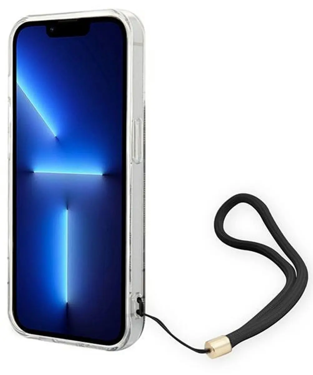 GUESS 4G Printed Back Case met Strap - iPhone 14 Pro Max - Bruin