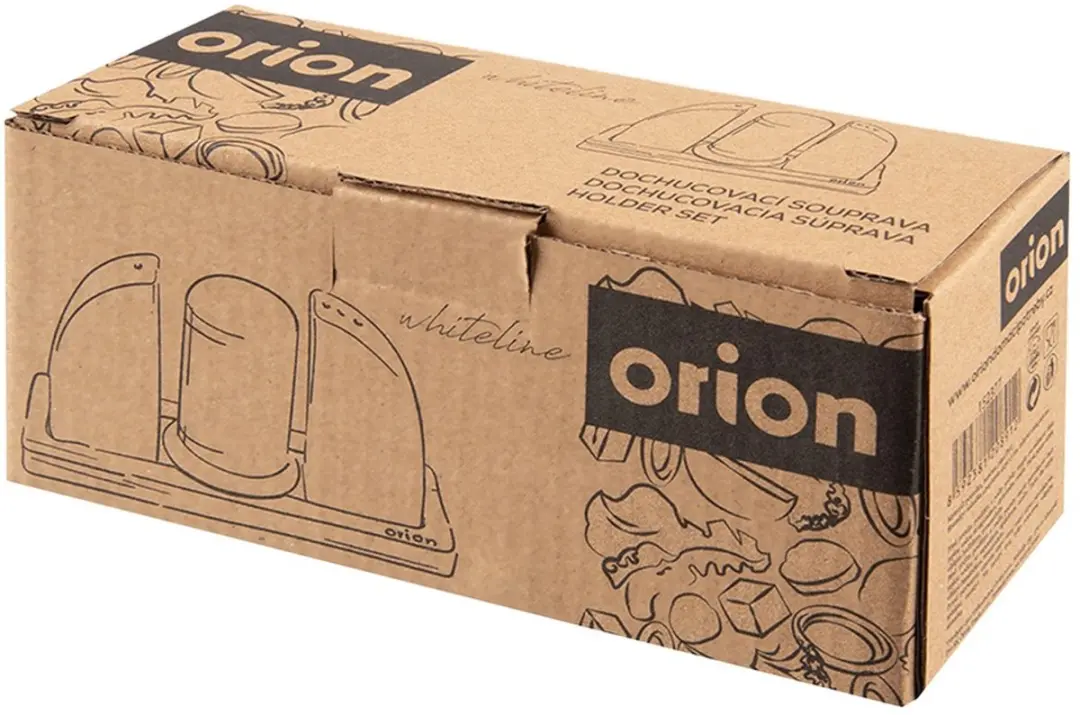 Orion Whiteline Serie Porseleinen Zout- en Peperzet 4-delig - Bamboe