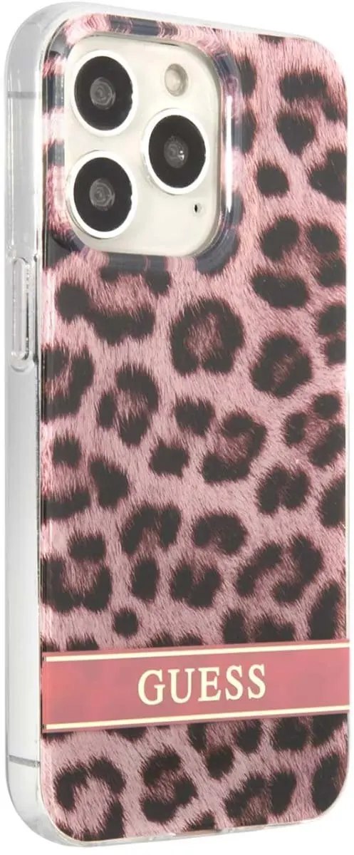 GUESS Electro Stripe Hoesje iPhone 13 Pro - Roze