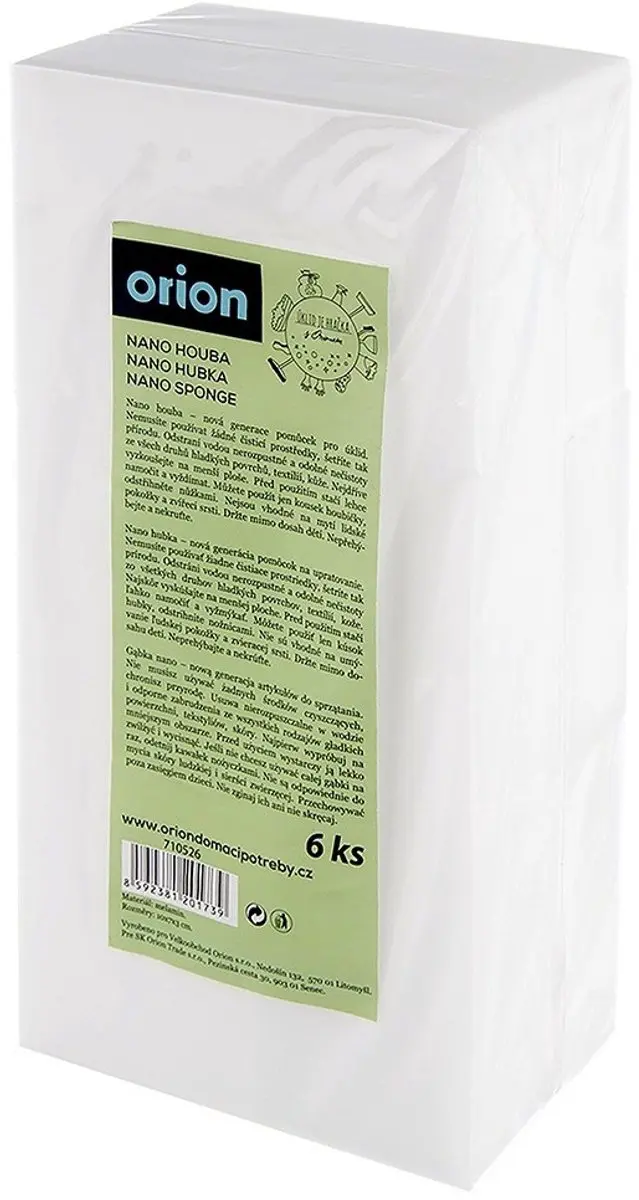 Orion Keukenspons Nano Set 6 Stuks - Melamine Wit
