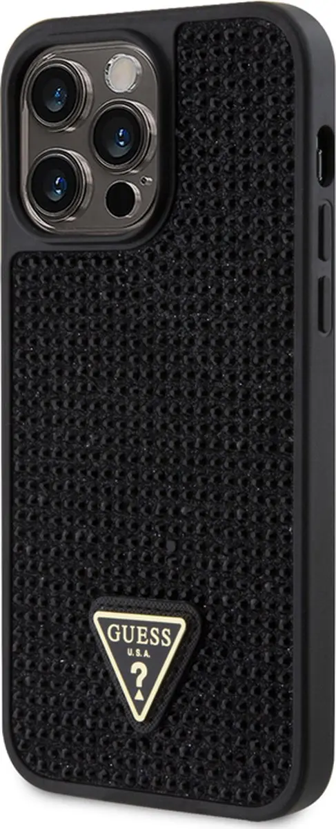 Guess Rhinestones Hoesje - iPhone 15 Pro Max - Zwart