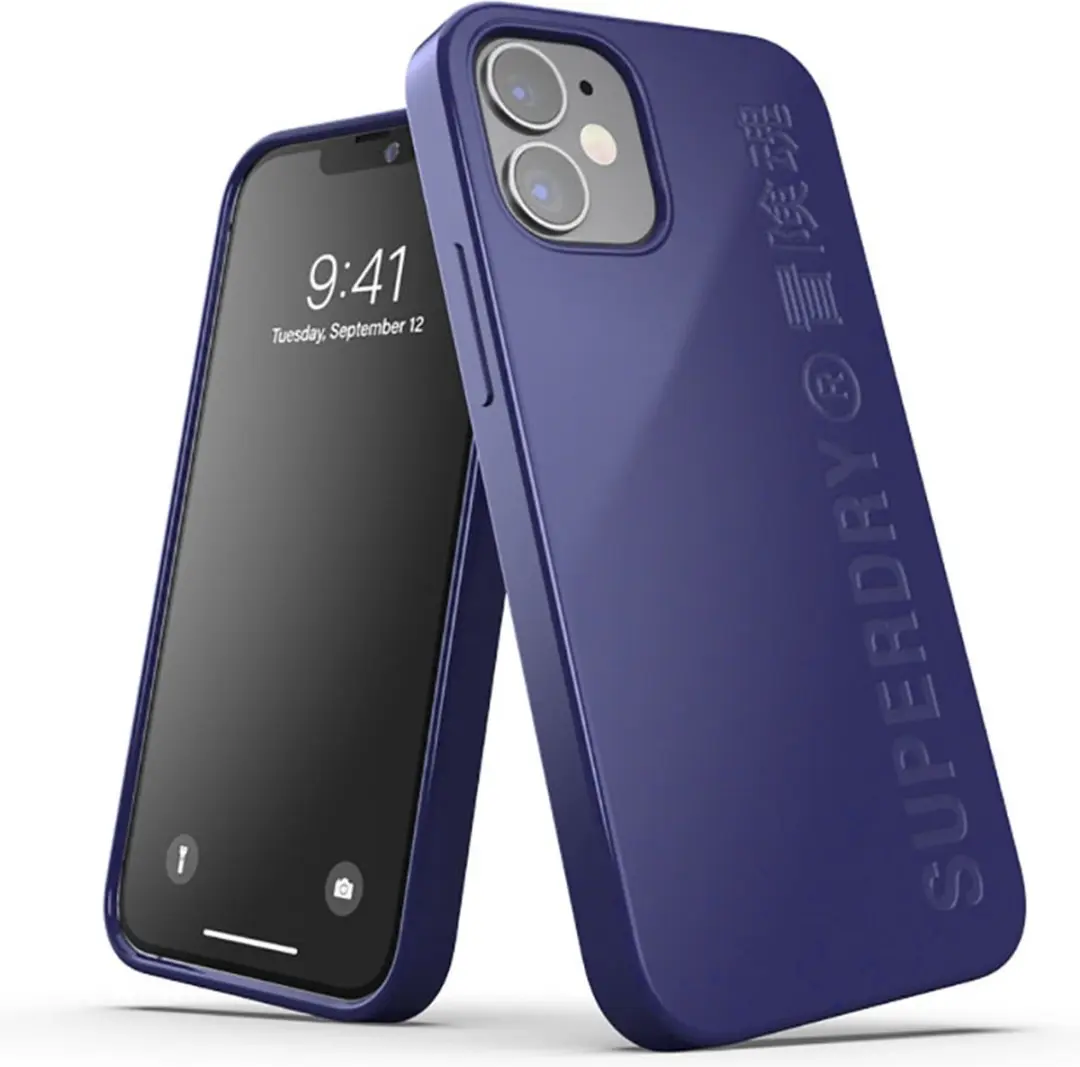 Superdry Snap Case Compostable Hoesje iPhone 12 Mini - Blauw