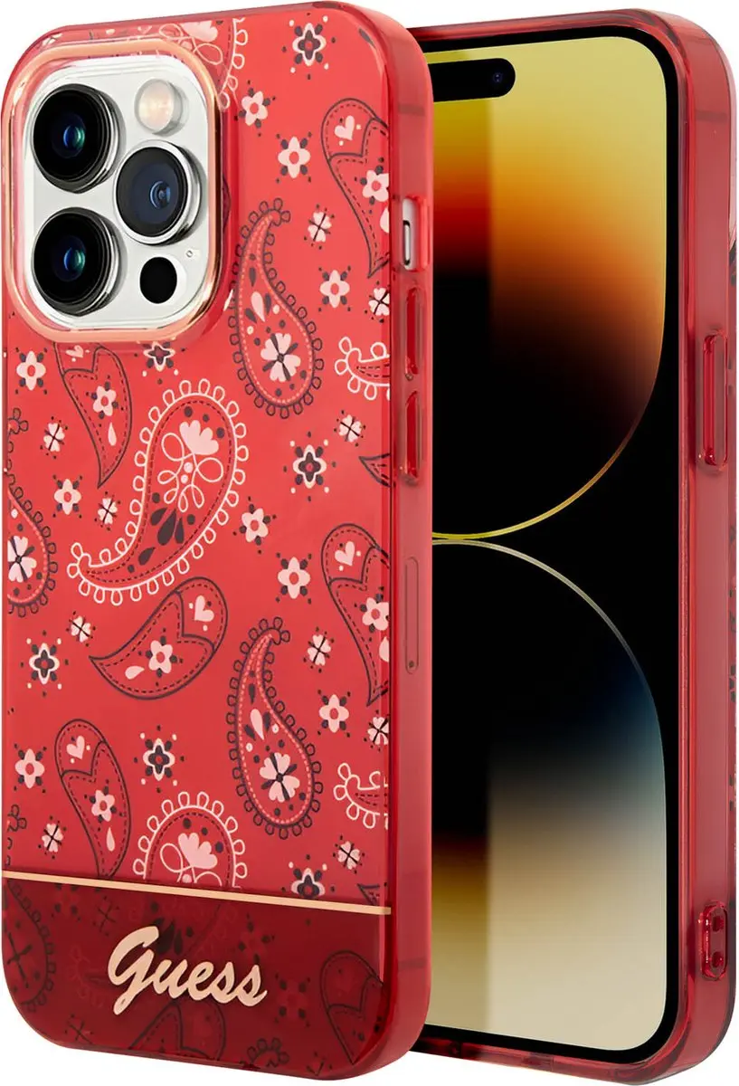 GUESS TPU Back Cover iPhone 14 Pro Max - Rood