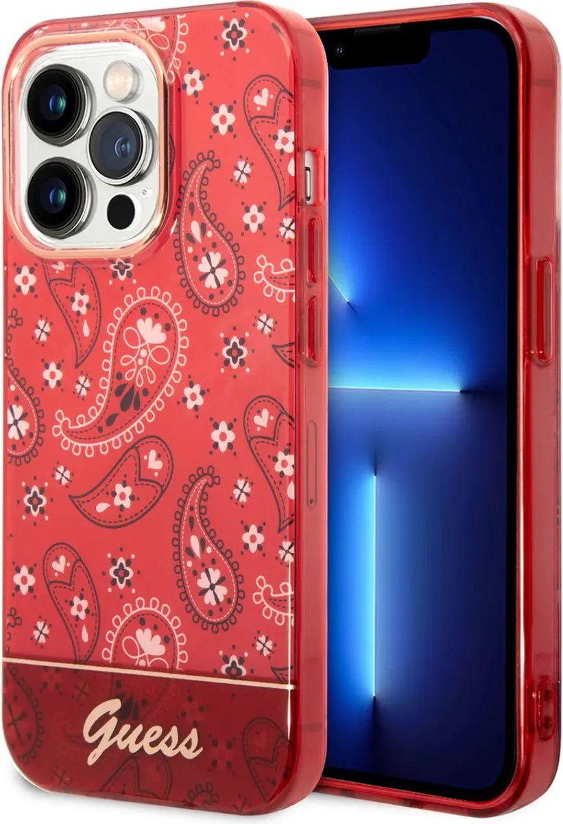 GUESS TPU Back Cover iPhone 14 Pro Max - Rood
