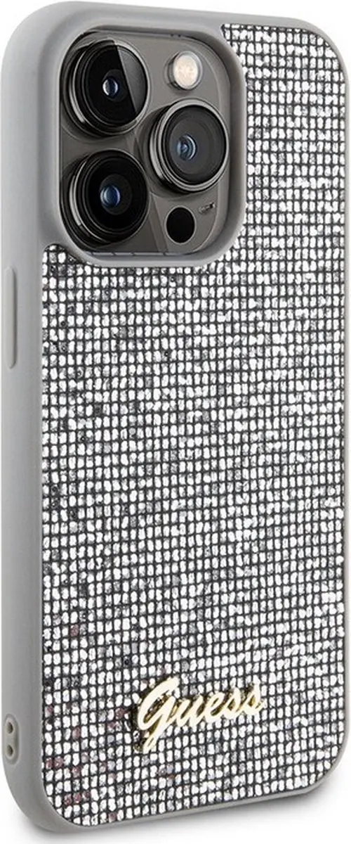 GUESS Square Mirror Back Case - iPhone 15 Pro - Zilver