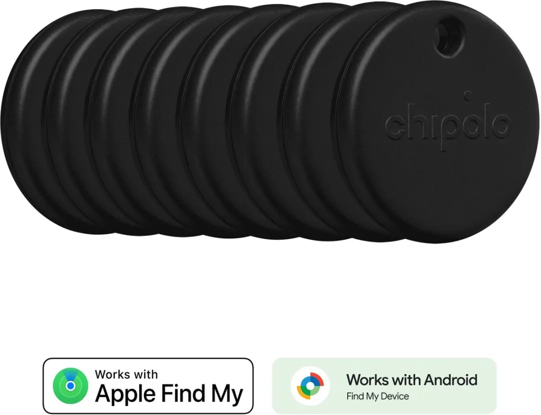 Chipolo POP Bluetooth Tracker - 8 Stuks - Zwart