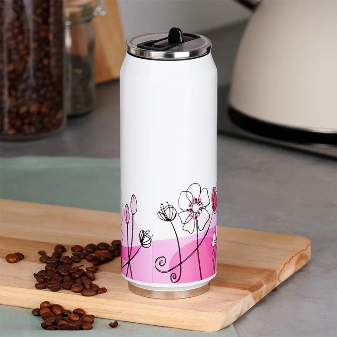 Orion Thermosfles 500ml - Roestvrij Staal - Bloemenmotief - afbeelding 6 van 6