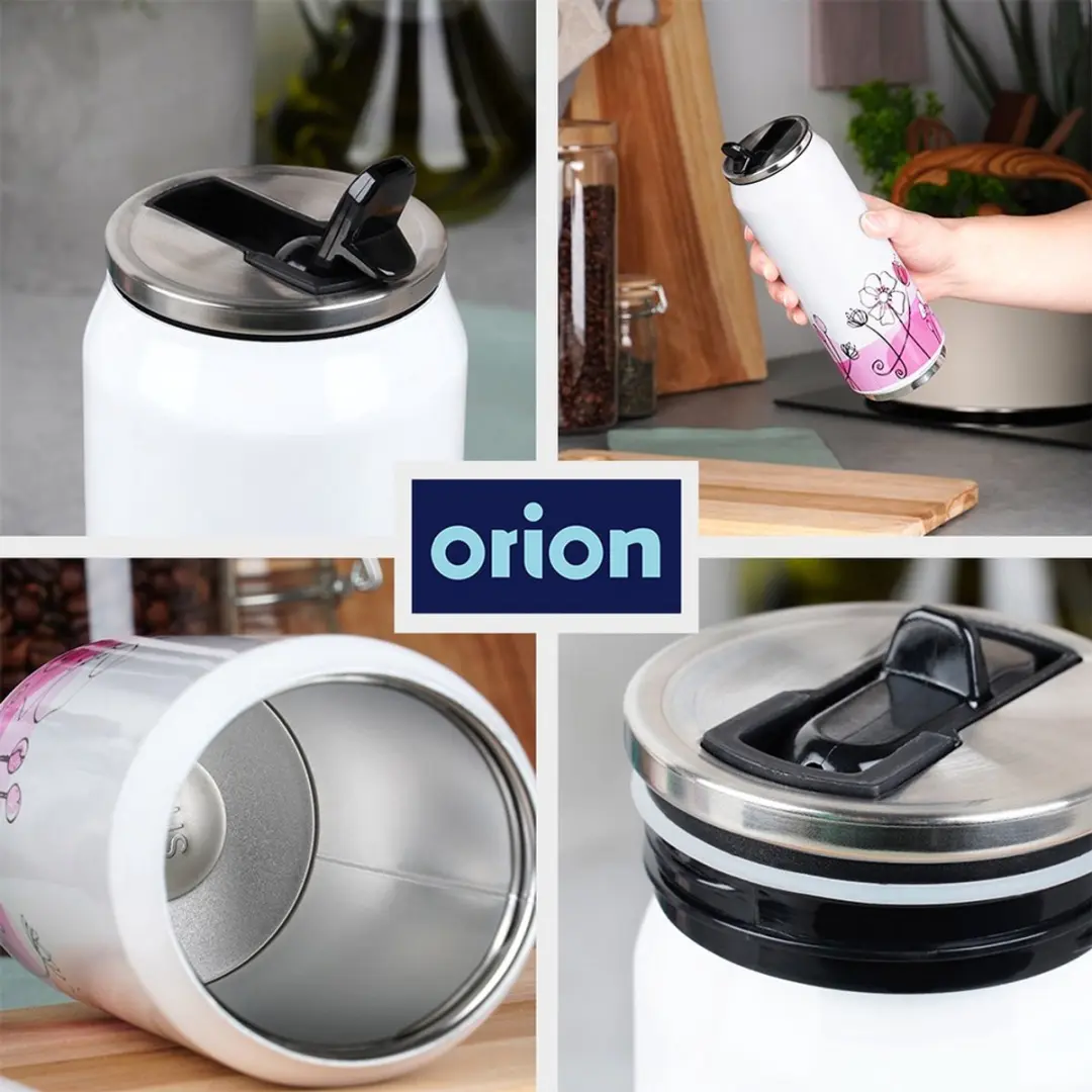Orion Thermosfles 500ml - Roestvrij Staal - Bloemenmotief