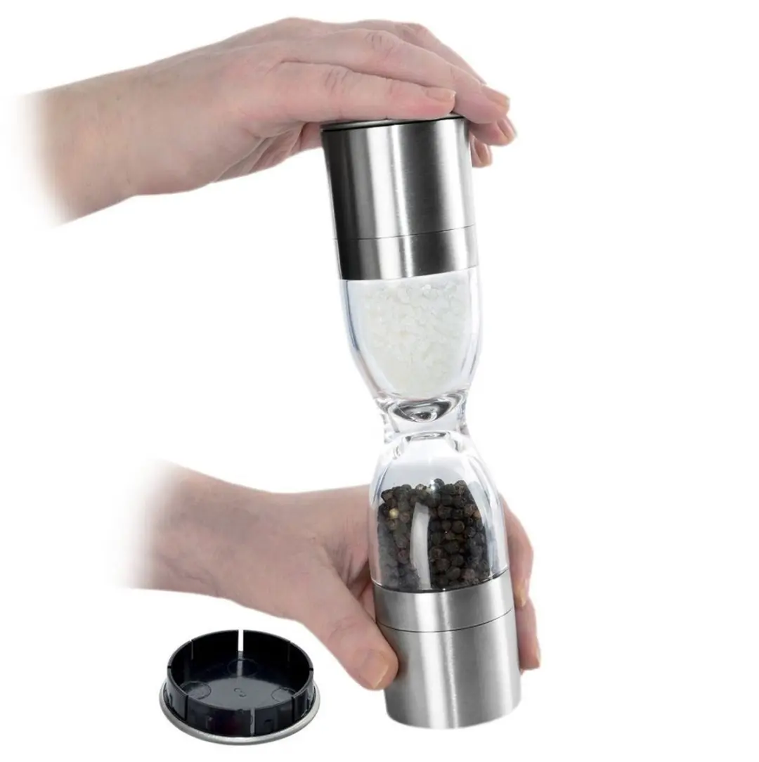 Orion Peper- en Zoutmolen 22cm - Zilver/Transparant