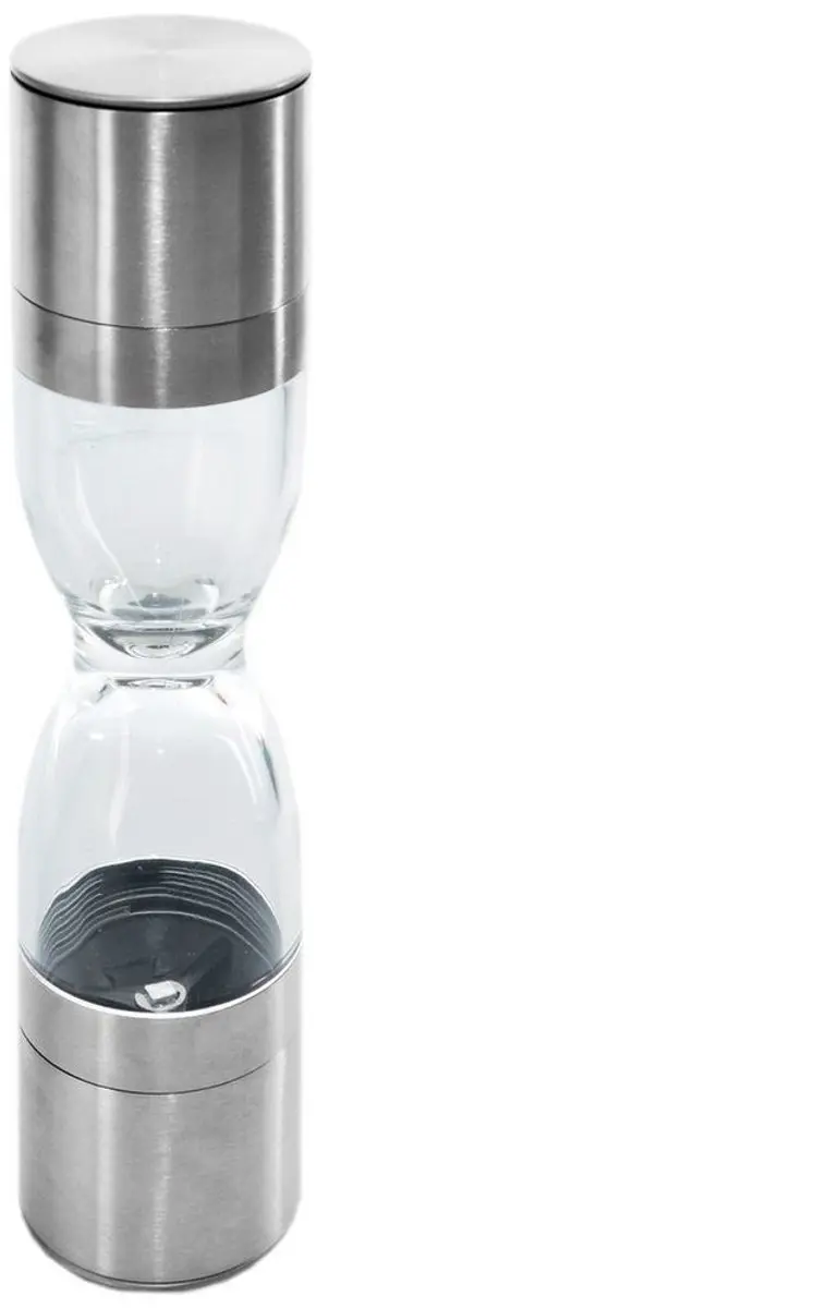 Orion Peper- en Zoutmolen 22cm - Zilver/Transparant - afbeelding 6 van 6