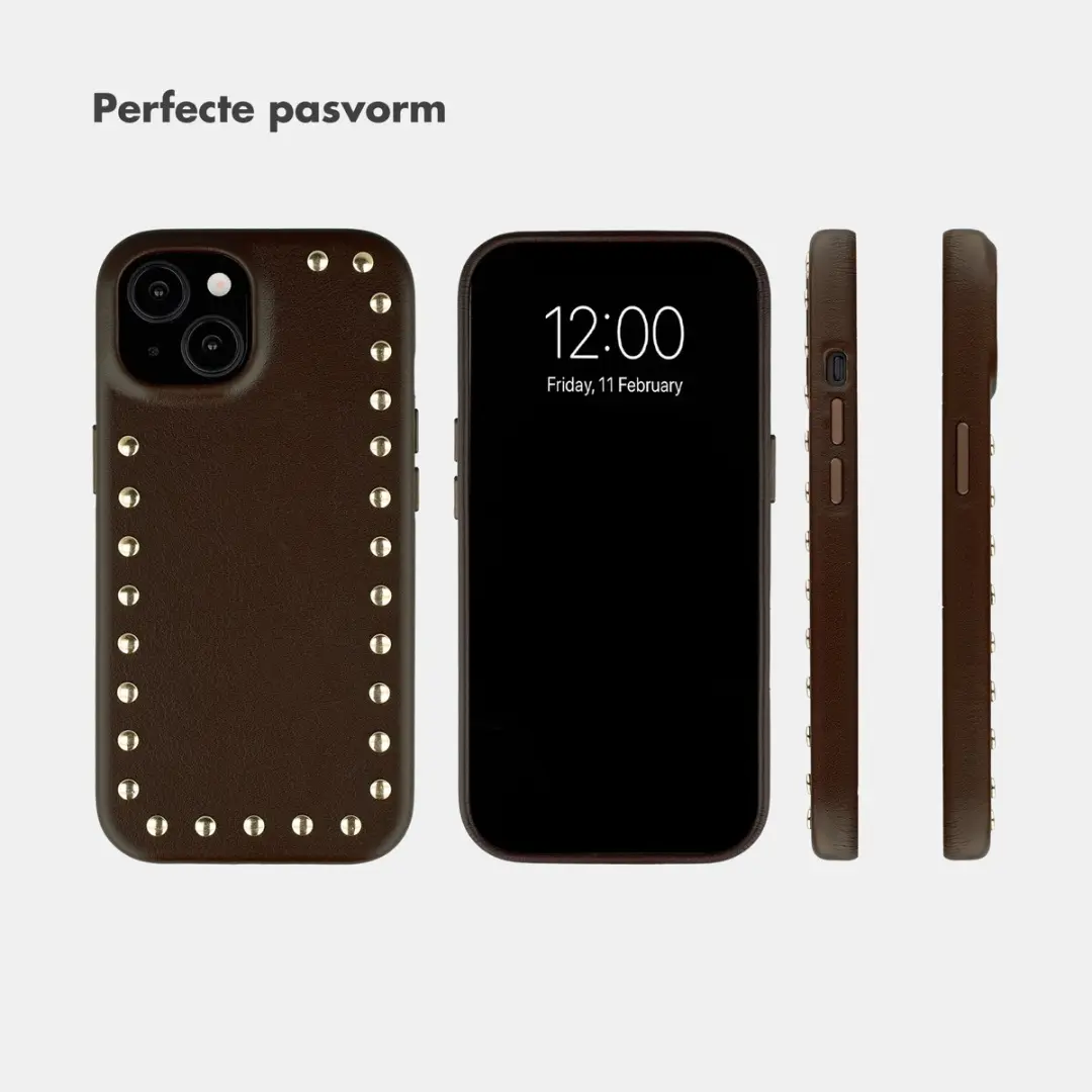 Selencia Hoesje iPhone 15 Cacao Crush - MagSafe - afbeelding 6 van 6
