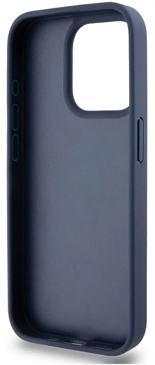 DKNY Textured Tonal Stripe Back Case - iPhone 14 Pro - Blauw