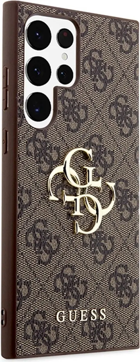 GUESS 4G Metal Back Case - Samsung Galaxy S23 Ultra - Bruin - afbeelding 3 van 6
