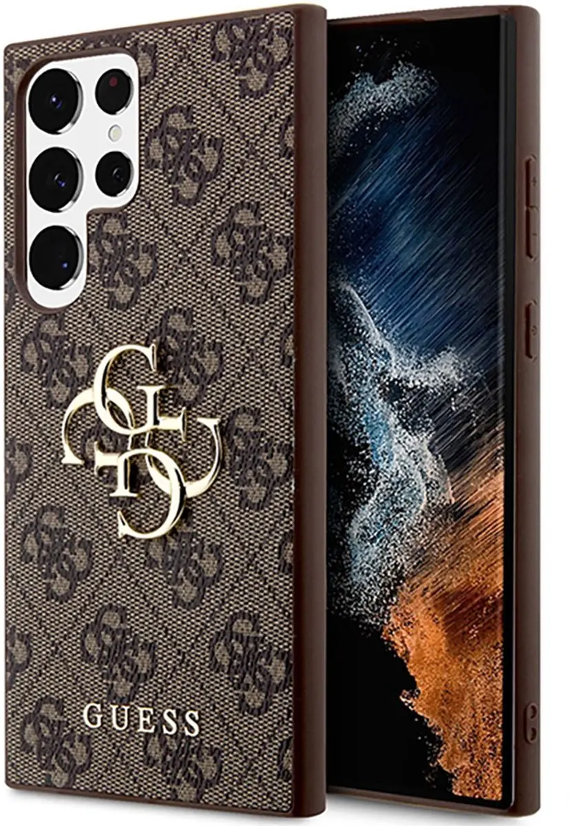 GUESS 4G Metal Back Case - Samsung Galaxy S23 Ultra - Bruin - afbeelding 5 van 6