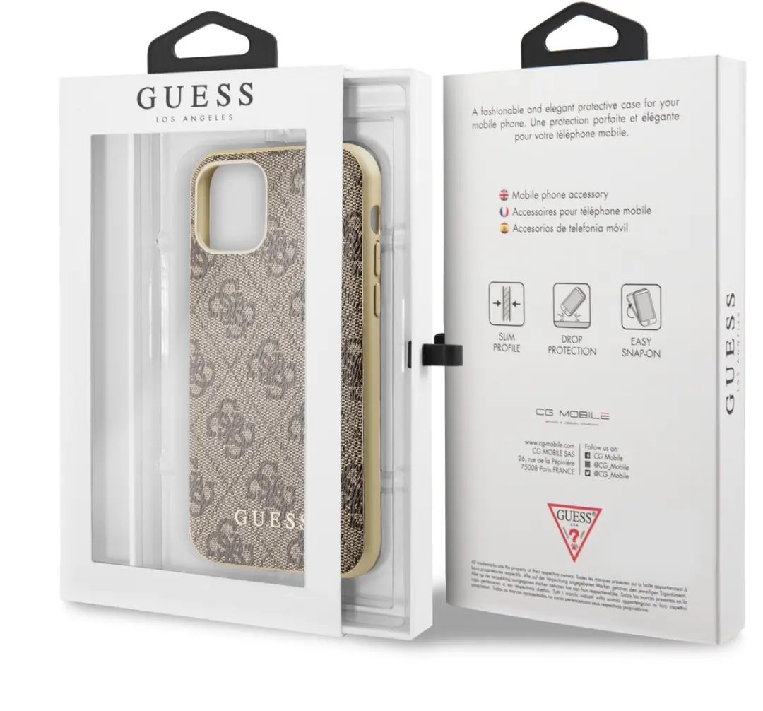 GUESS iPhone 11 Pro Hoesje - Bruin Kunstleer