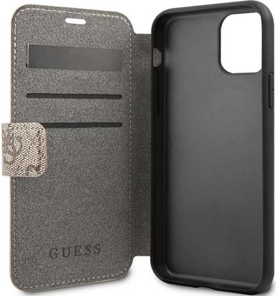 Guess 4G Book Case iPhone 11 - 3 Pasjes - Bruin
