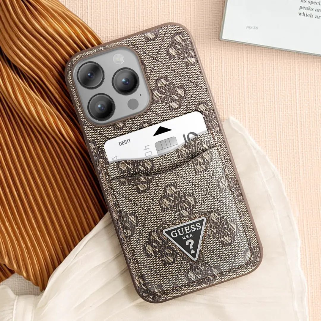 GUESS Hoesje iPhone 14 Pro Max - PU 4G Bruin
