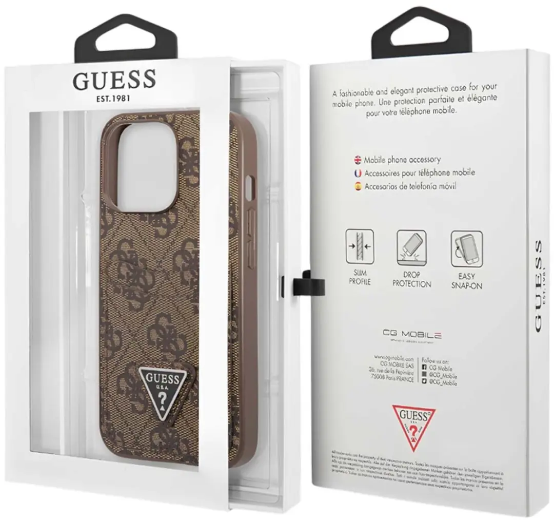 GUESS Hoesje iPhone 14 Pro Max - PU 4G Bruin - afbeelding 6 van 6