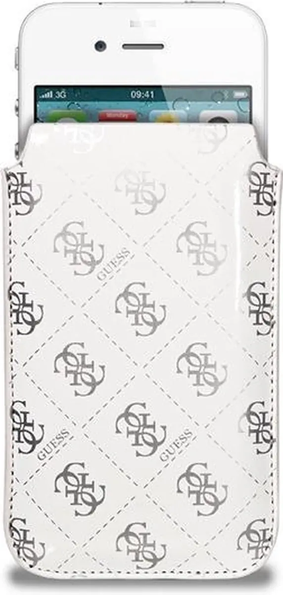 GUESS iPhone 4/4S Hoesje GUPOP4PR4W - Wit
