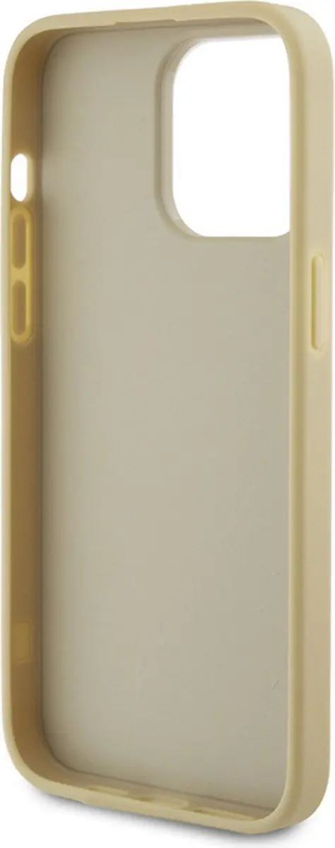 Guess 4G Logo Glitter Back Case Goud - iPhone 15 Pro