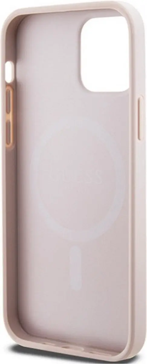 GUESS 4G Back Case MagSafe Roze - iPhone 12/12 Pro