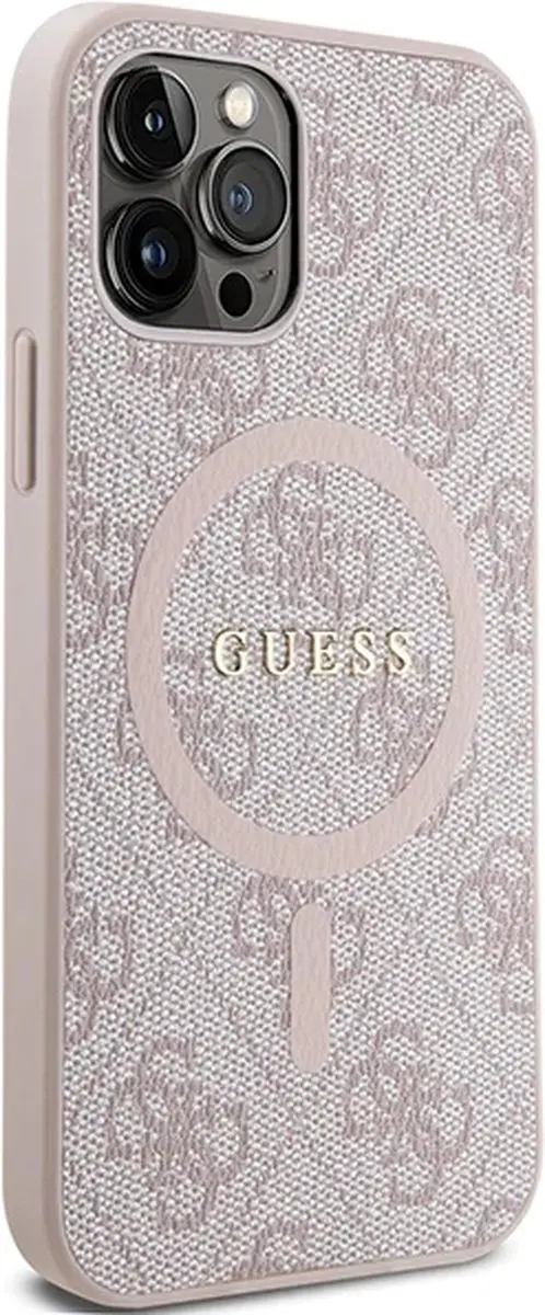 GUESS 4G Back Case MagSafe Roze - iPhone 12/12 Pro