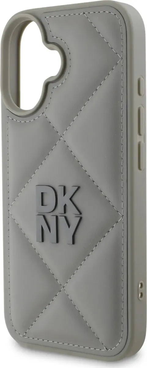 DKNY iPhone 16 Backcover Hoesje - Grijs - PU Leather - afbeelding 6 van 6
