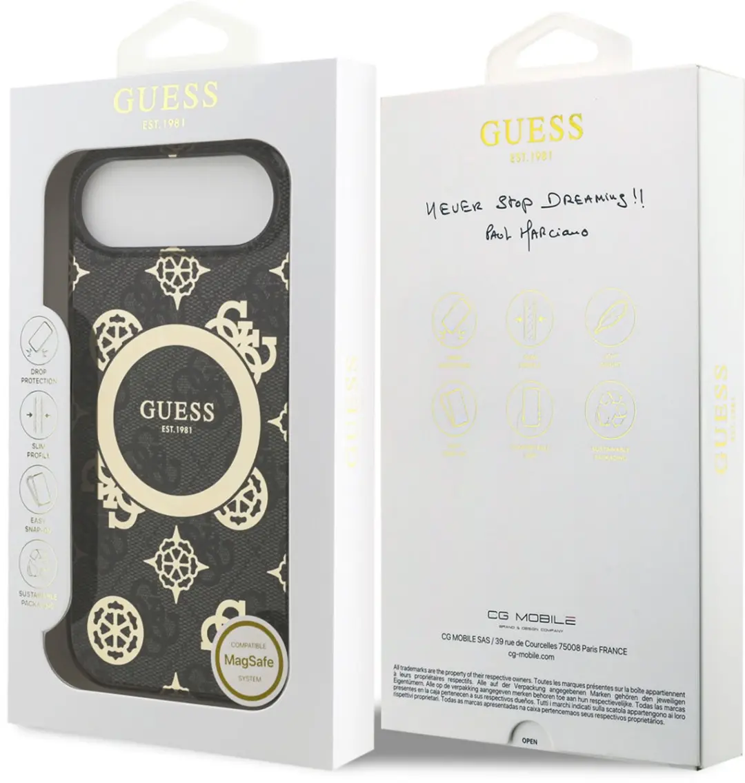GUESS Telefoonhoesje iPhone 17 Air MagSafe - Zwart