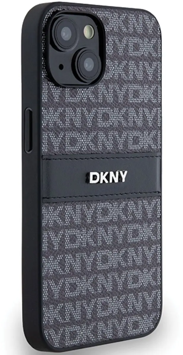DKNY Textured Tonal Stripe Back Case - iPhone 15 - Zwart