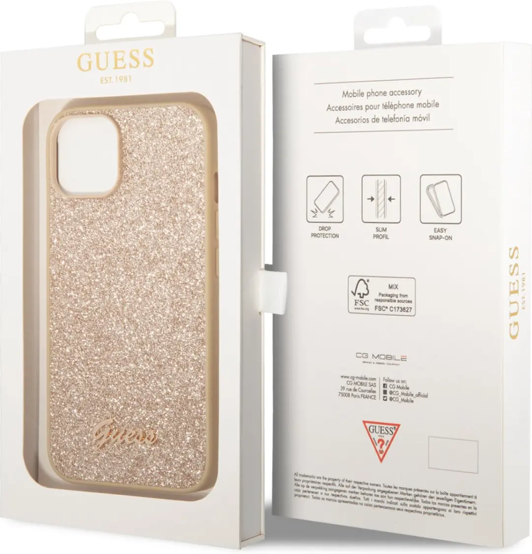 Guess iPhone 14 Plus Hoesje - Goud - MagSafe - afbeelding 6 van 6