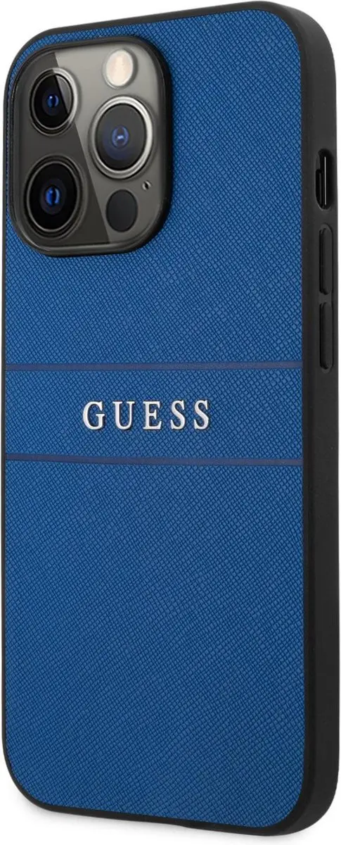 GUESS Saffiano Backcase iPhone 13 Pro Max - Blauw - 7578