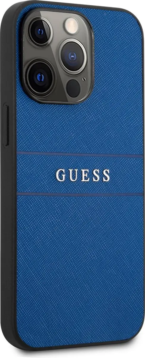 GUESS Saffiano Backcase iPhone 13 Pro Max - Blauw - 7578