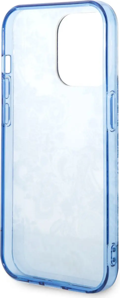 Guess Toile de Jouy Back Case - iPhone 14 Pro - Blauw