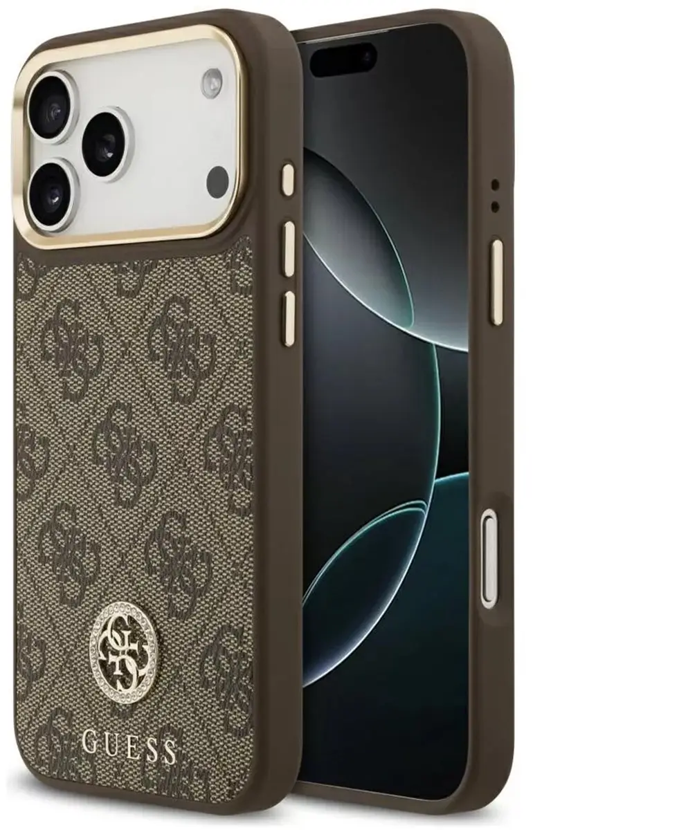 GUESS Case 4G Strass Logo iPhone 17 Pro Max MagSafe