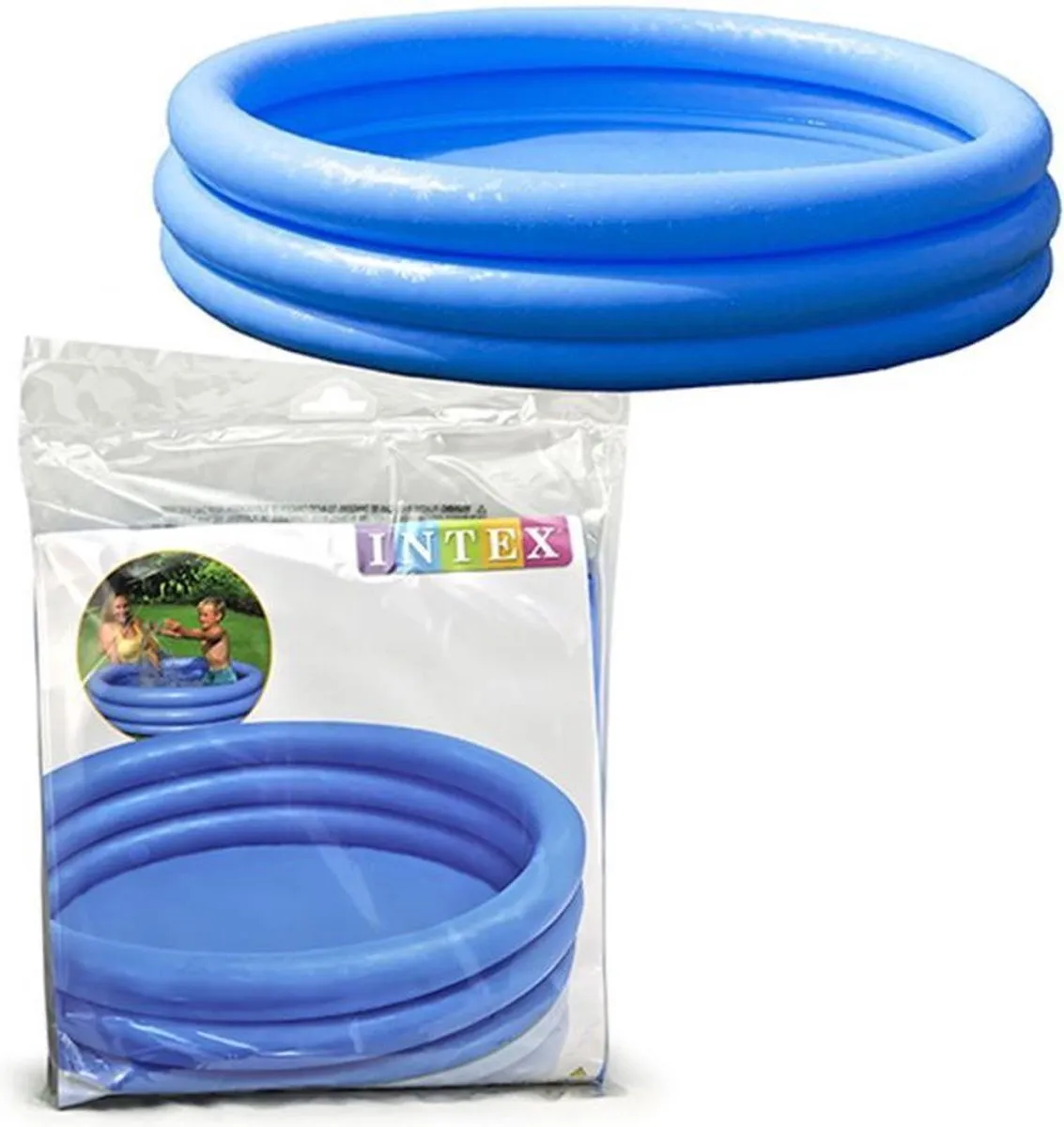 Intex Crystal Zwembad 114x25cm - Blauw