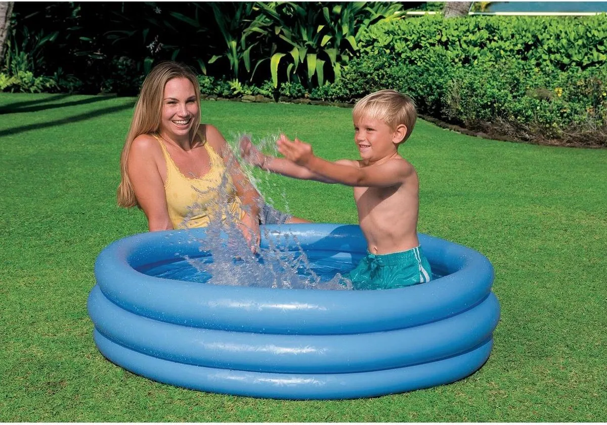 Intex Crystal Zwembad 114x25cm - Blauw
