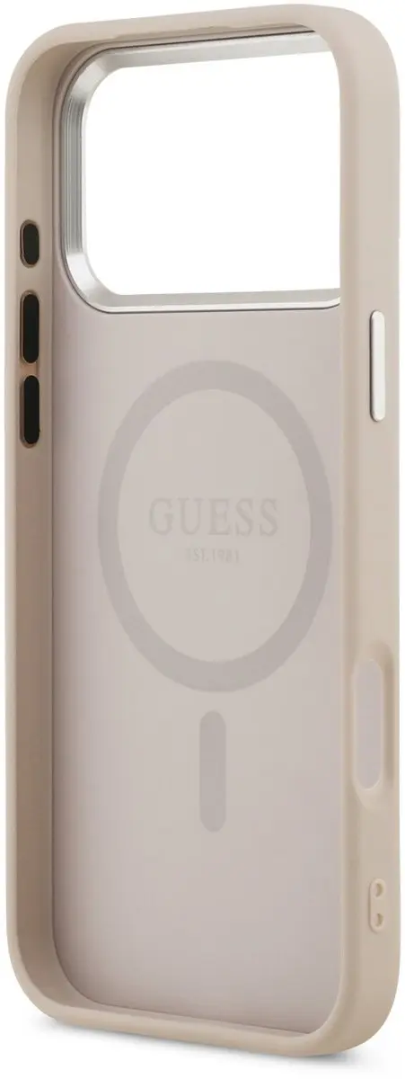 GUESS Triangle Logo iPhone 17 Pro Hoesje - Roze - MagSafe